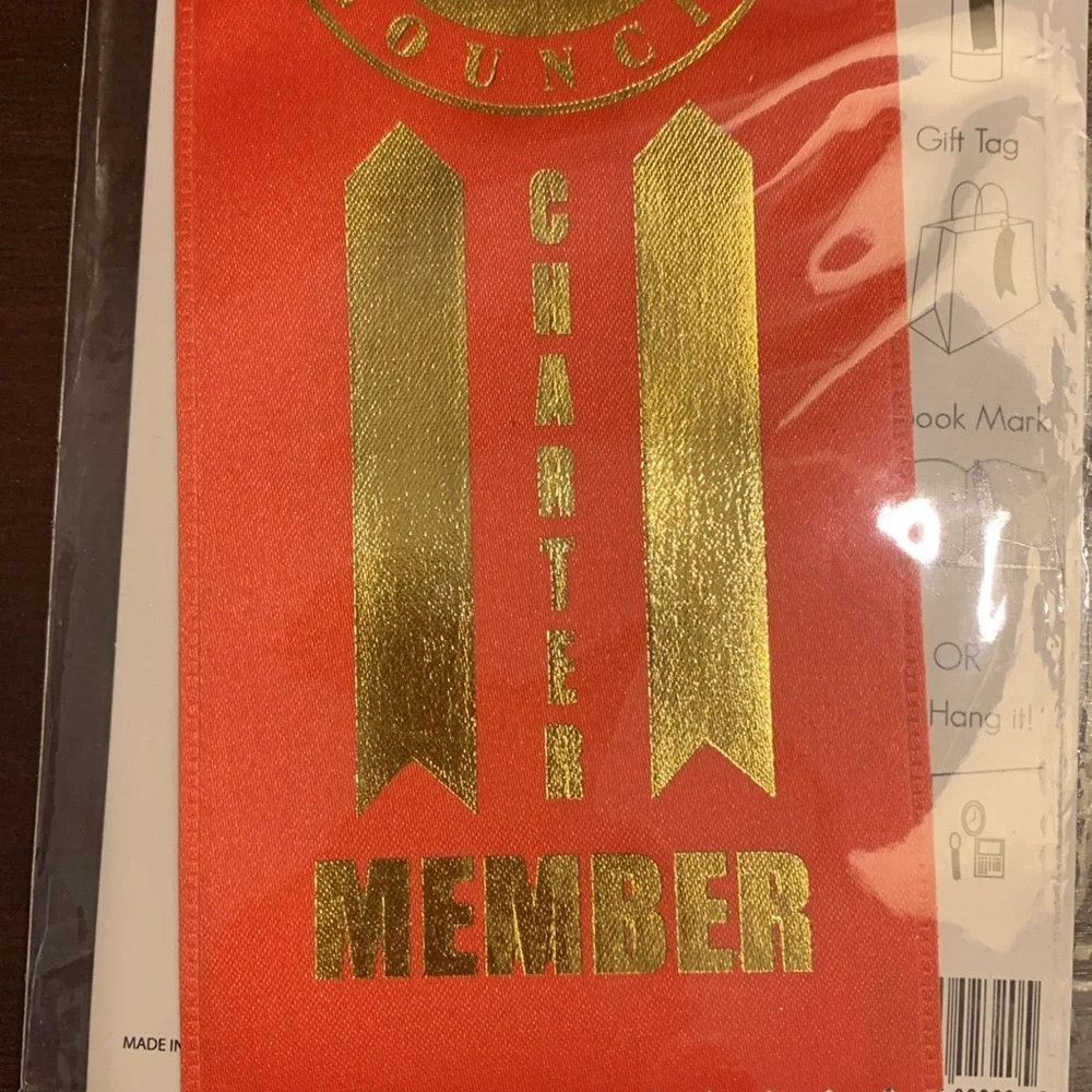 🌟 Zero Fucks Given Council Charter Member Ribbon Orange New in Package! 🌟